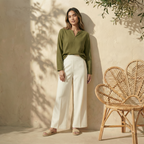 Ladies Modest V-Notch Neckline