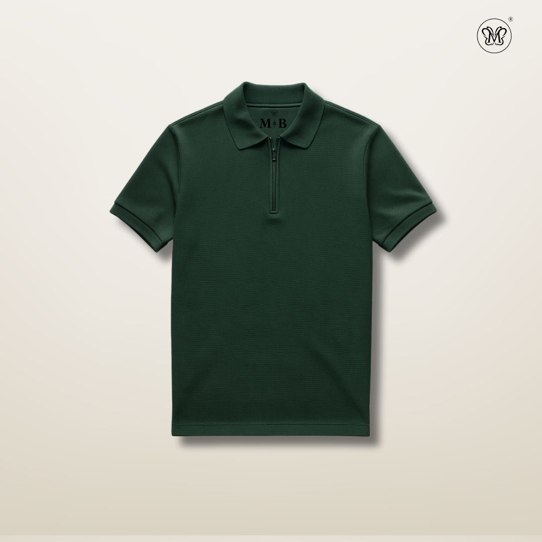 Men's Waffle-Knit Polo Shirts