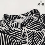 Ladies Printed Button Cuff Blouse