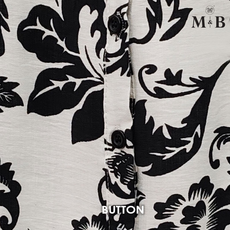 Ladies Printed Button Cuff Blouse