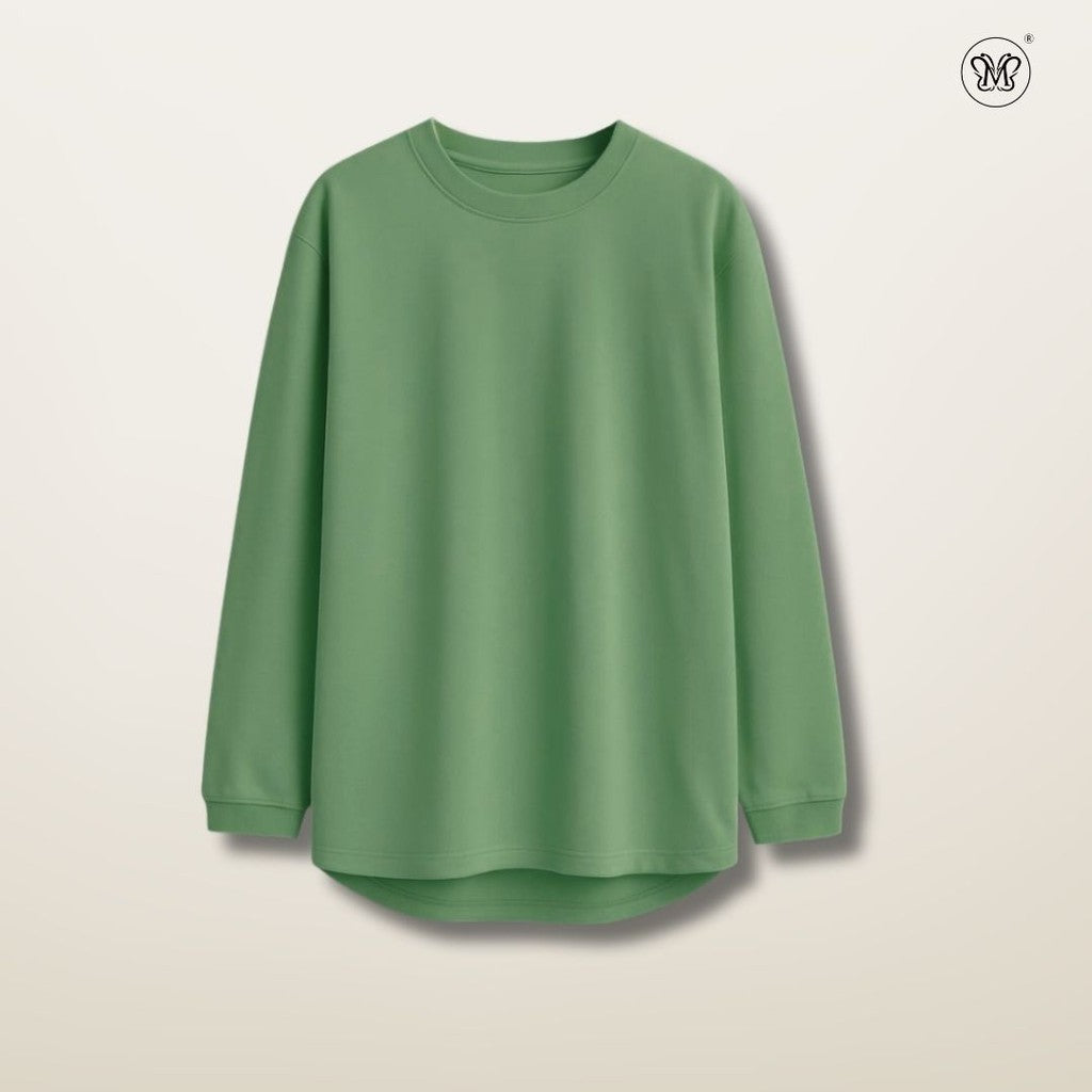 Ladies Sweatshirt Ribbed Cotton Blend