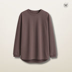 Ladies Sweatshirt Ribbed Cotton Blend