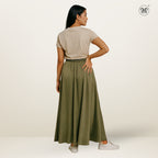 Satin Maxi Cut Skirt