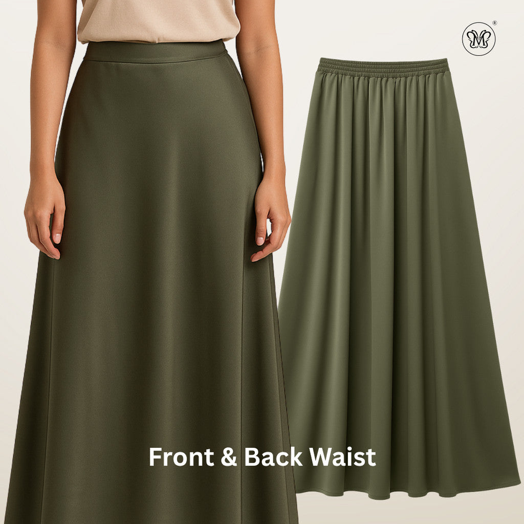 Satin Maxi Cut Skirt
