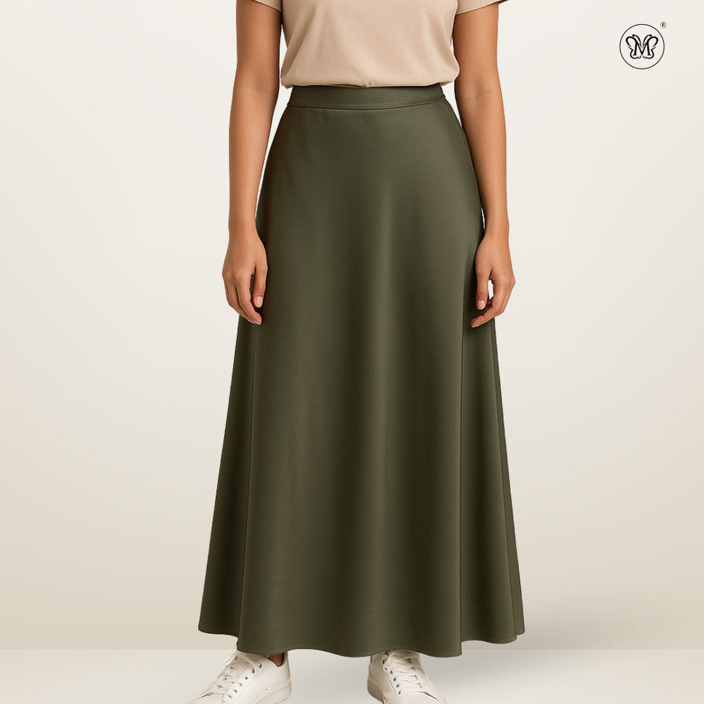 Satin Maxi Cut Skirt