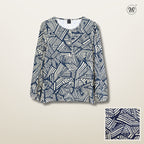 Ladies Printed Blouse Top - Modest Fit