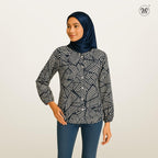 Ladies Printed Blouse Top - Modest Fit