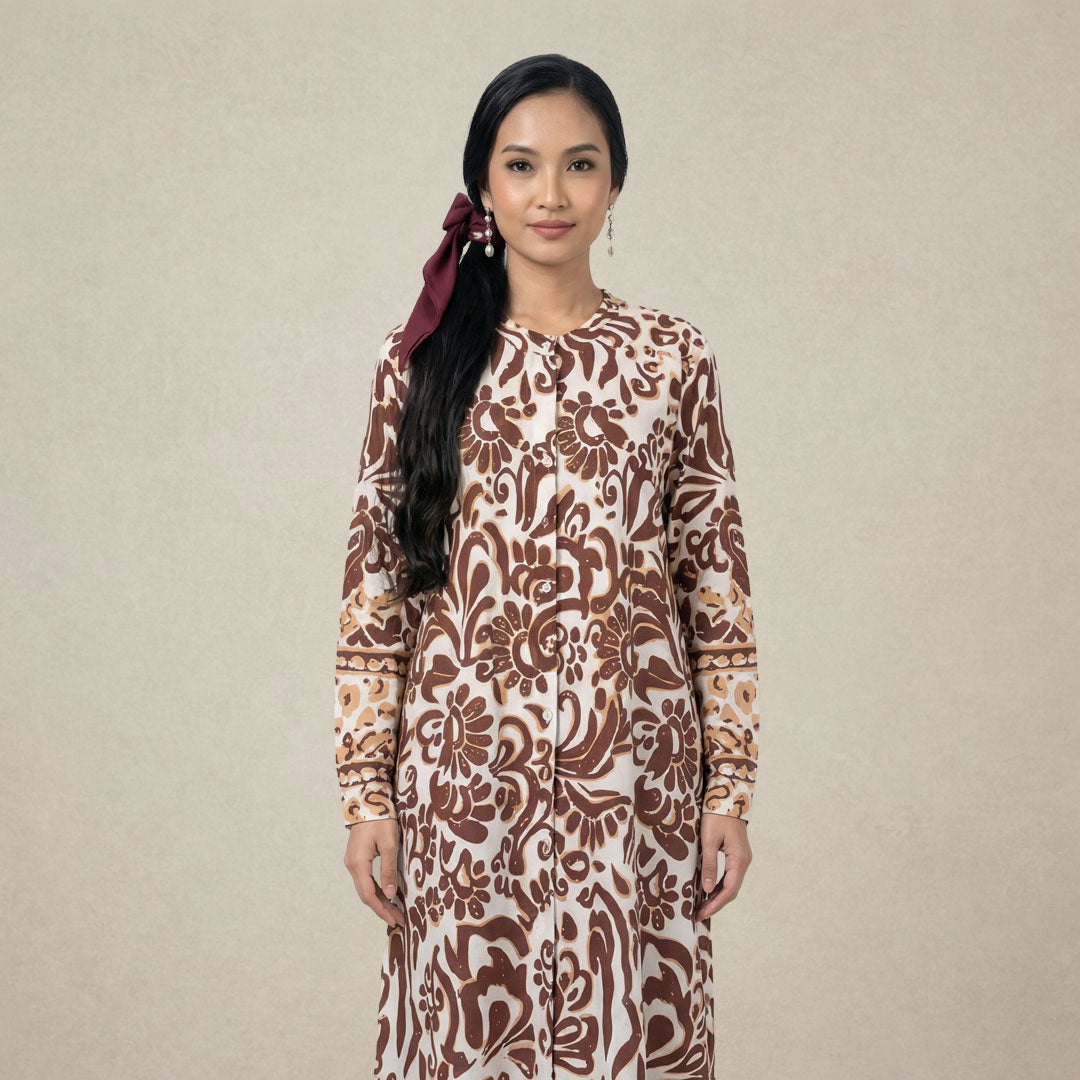 Buttoned Cuffs Dress