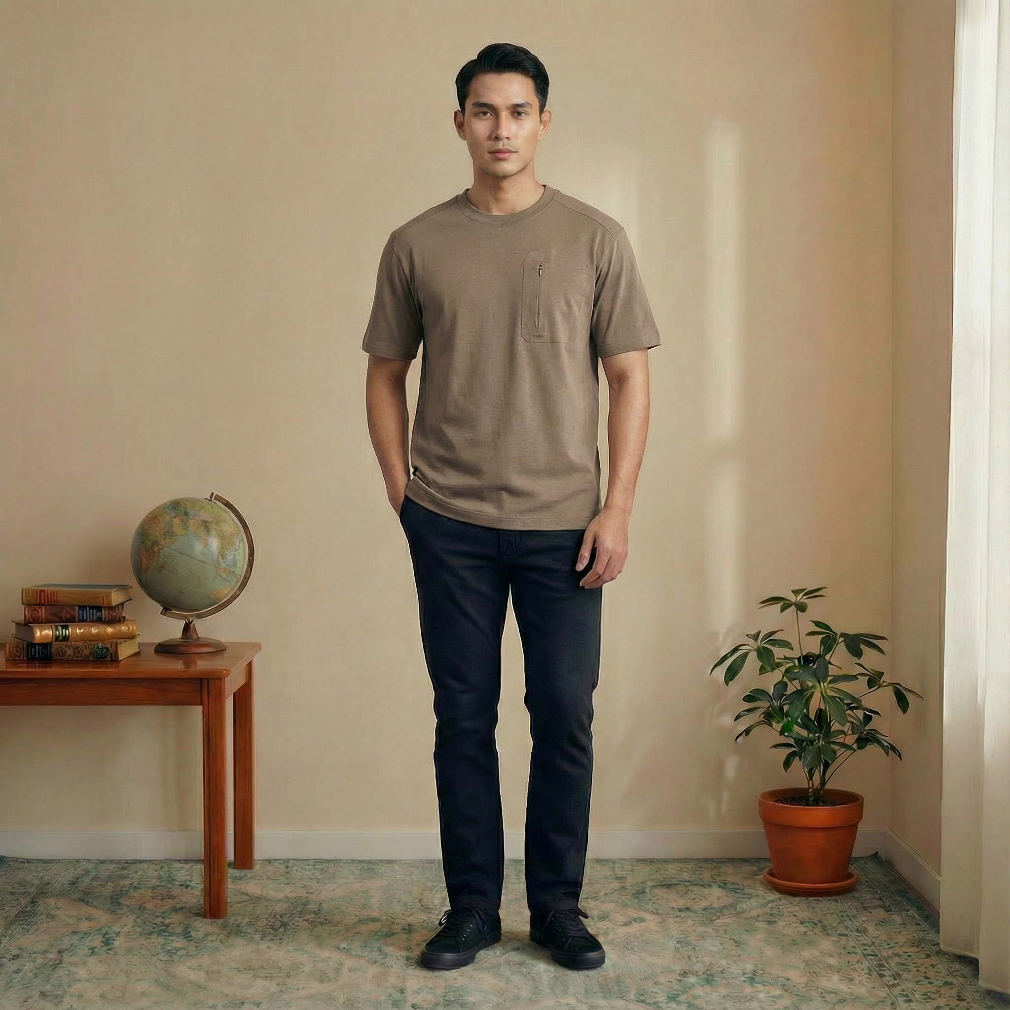 Chest Zip Pocket T-Shirt