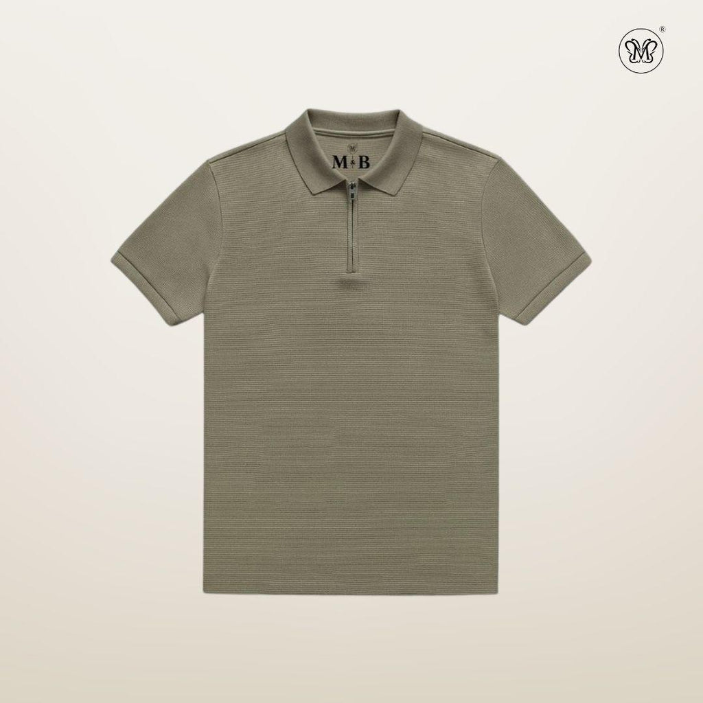 Men's Waffle-Knit Polo Shirts