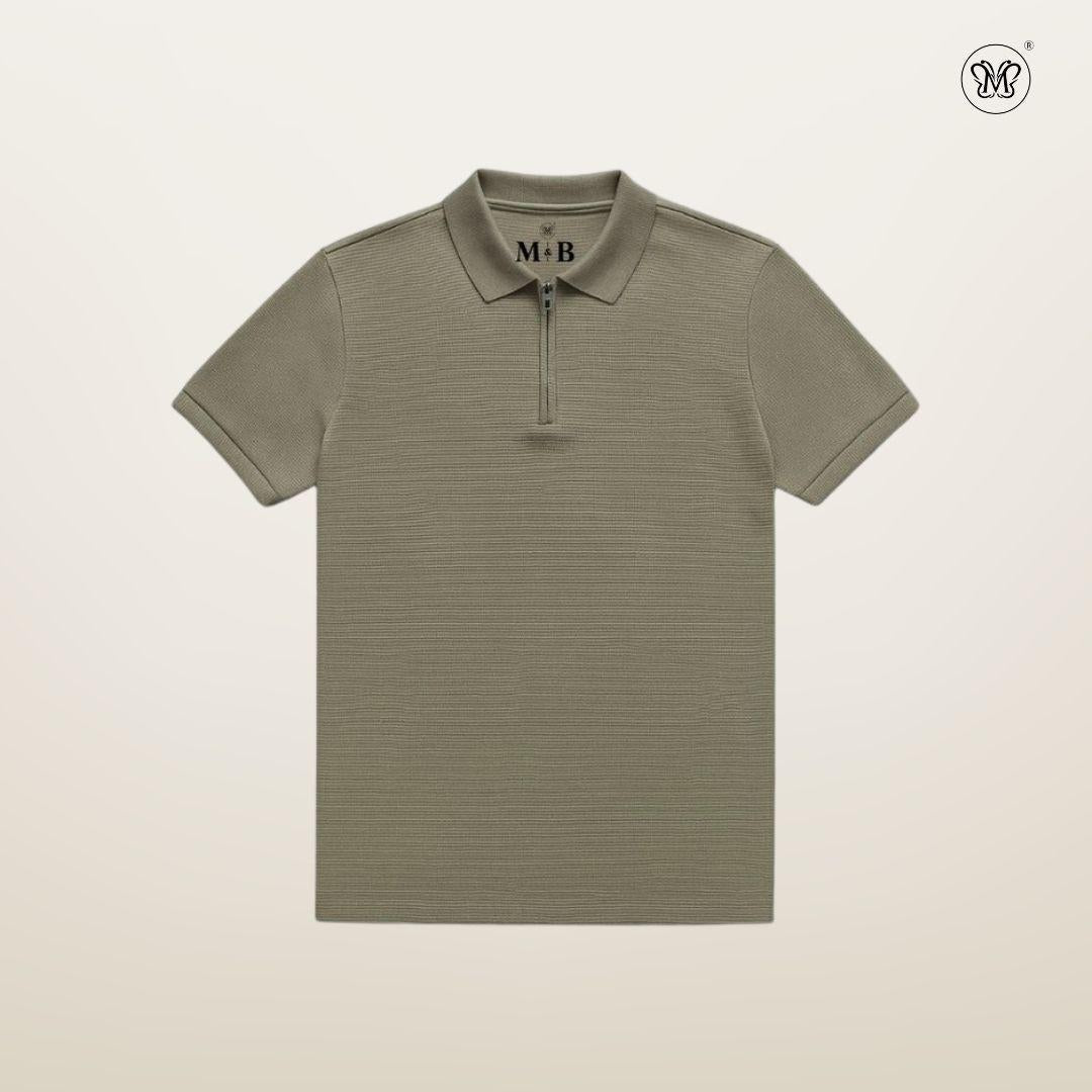 Men's Waffle-Knit Polo Shirts