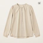 Modest Blouse Long Puff Sleeves