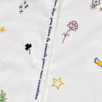 Ladies Embroidered White Button-Up Shirt