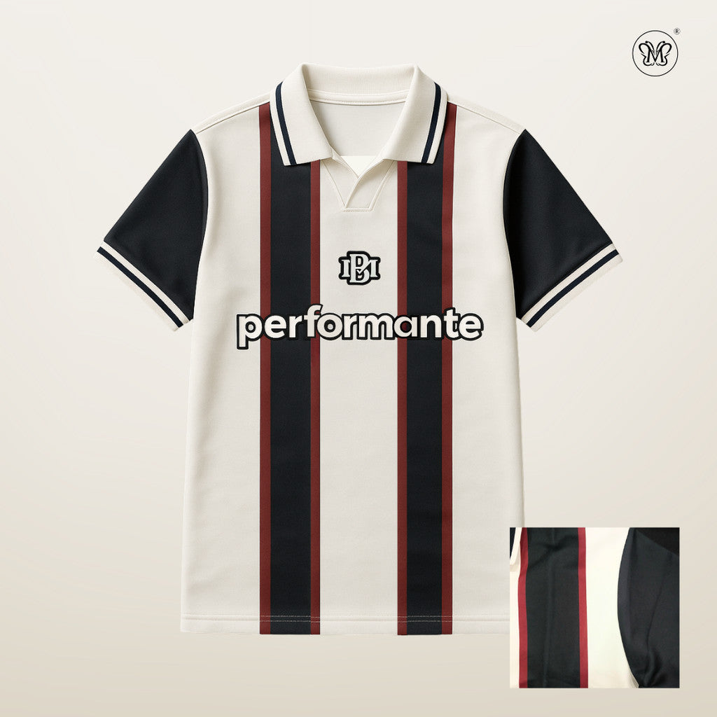 Men’s Striped Polo Shirt– Performante Edition