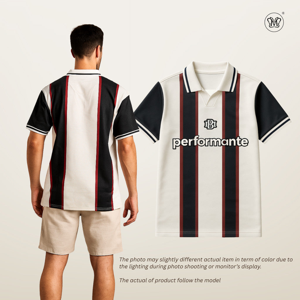 Men’s Striped Polo Shirt– Performante Edition