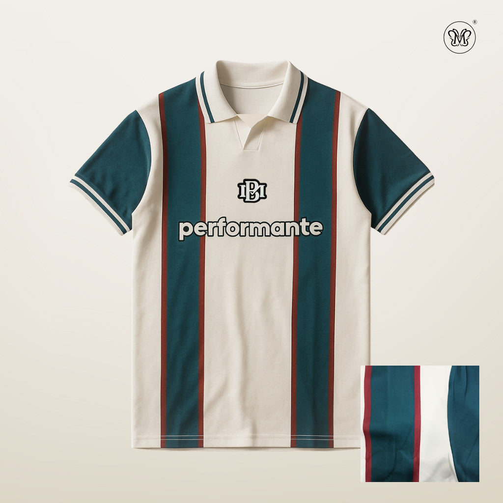 Men’s Striped Polo Shirt– Performante Edition