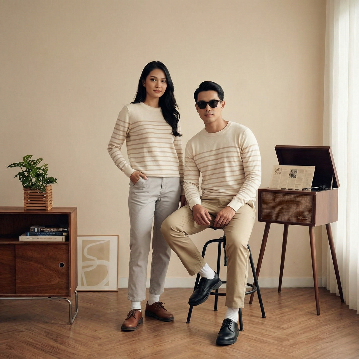 Unisex Striped Knitwear