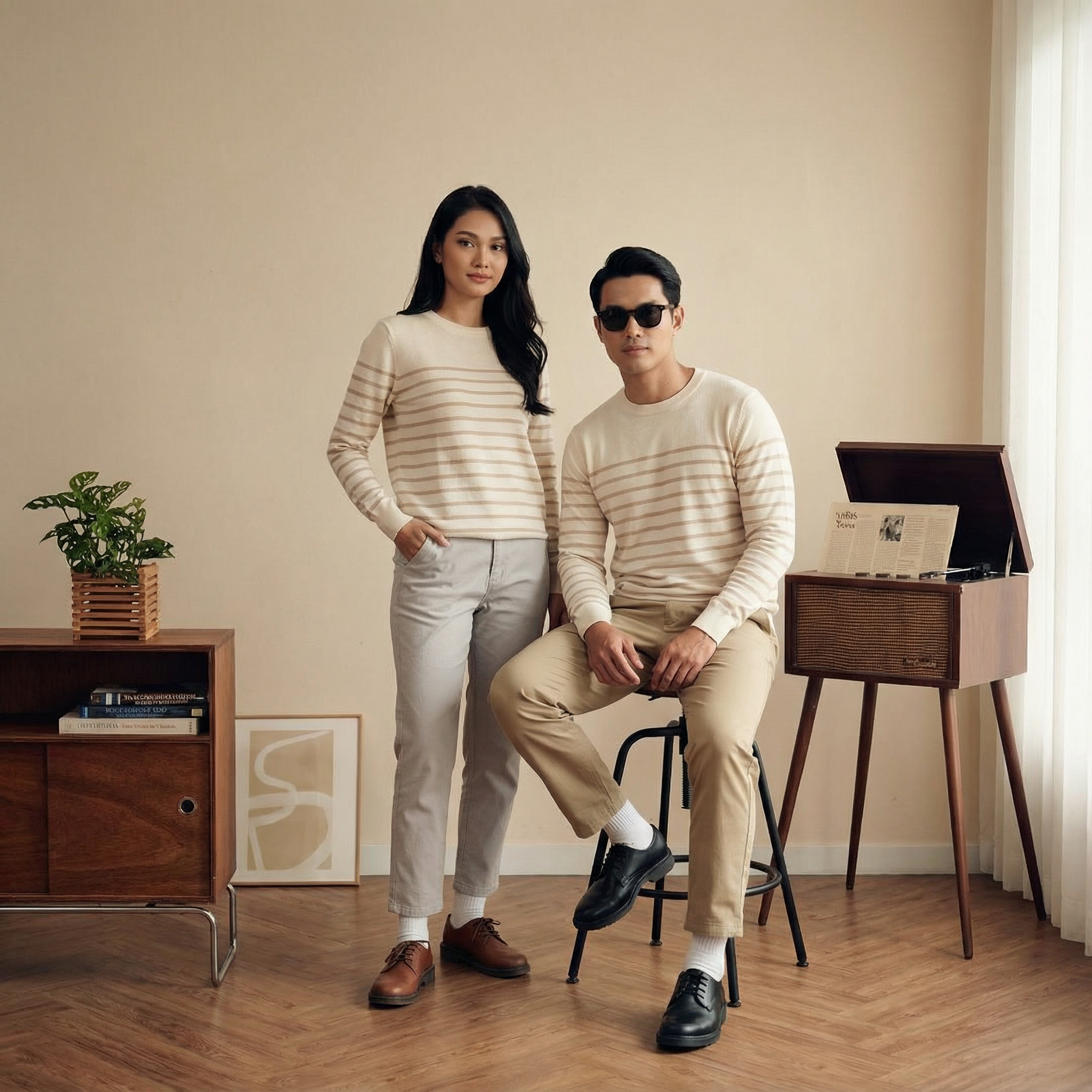 Unisex Striped Knitwear