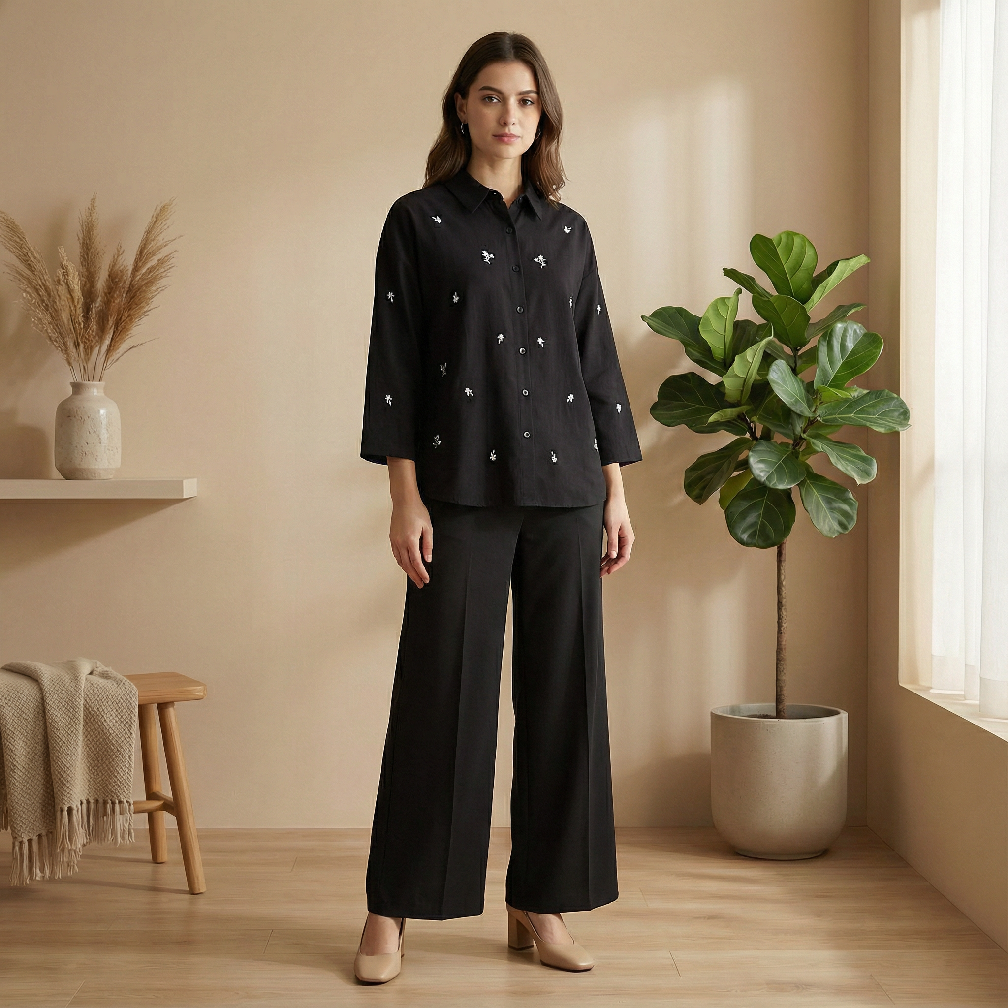 Embroidered Floral Blouse