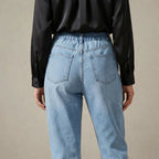 Ladies Denim Trousers with Drawstring