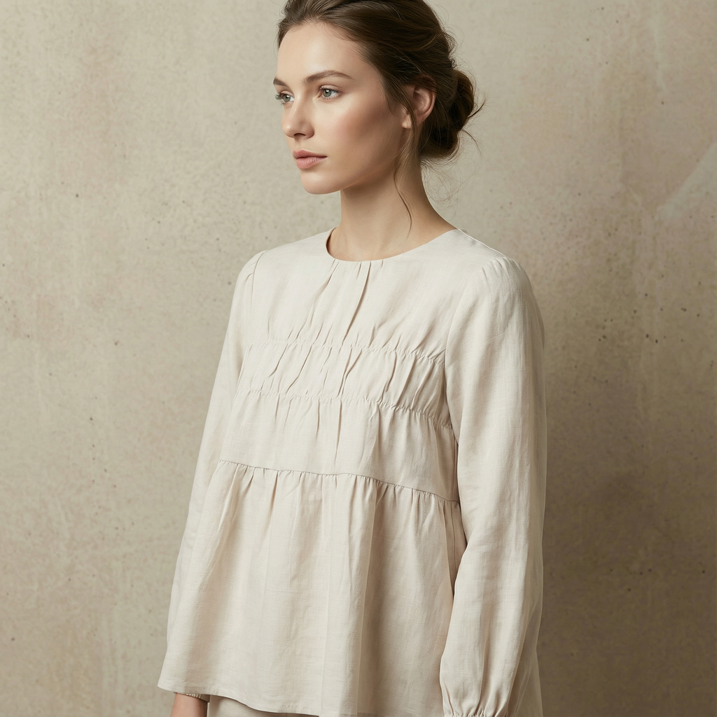 Horizontal Smocked Blouse