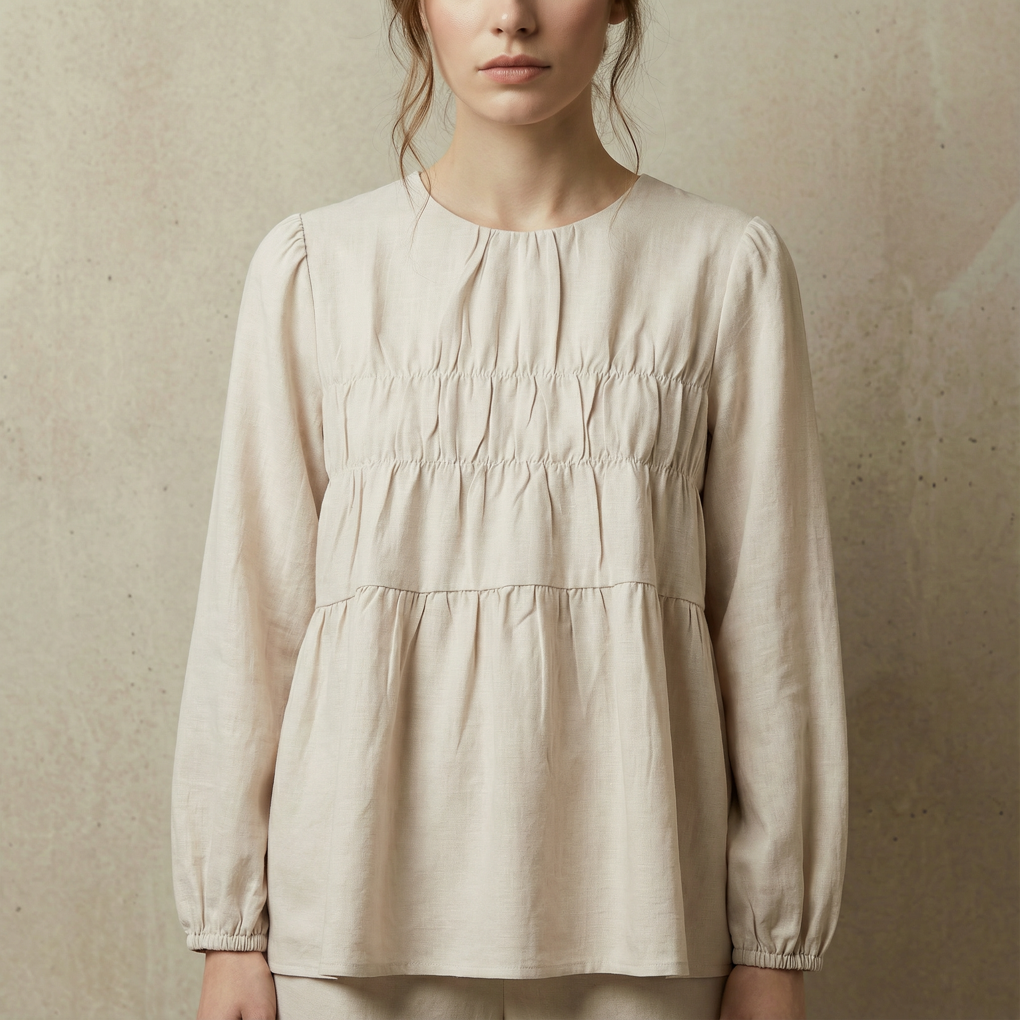 Horizontal Smocked Blouse