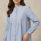 Soft Gathers Waistline Blouse