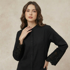 Embroidered Bell Sleeves Blouse