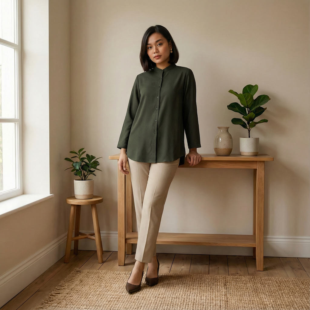 Ladies Modest Loose Fit Blouse