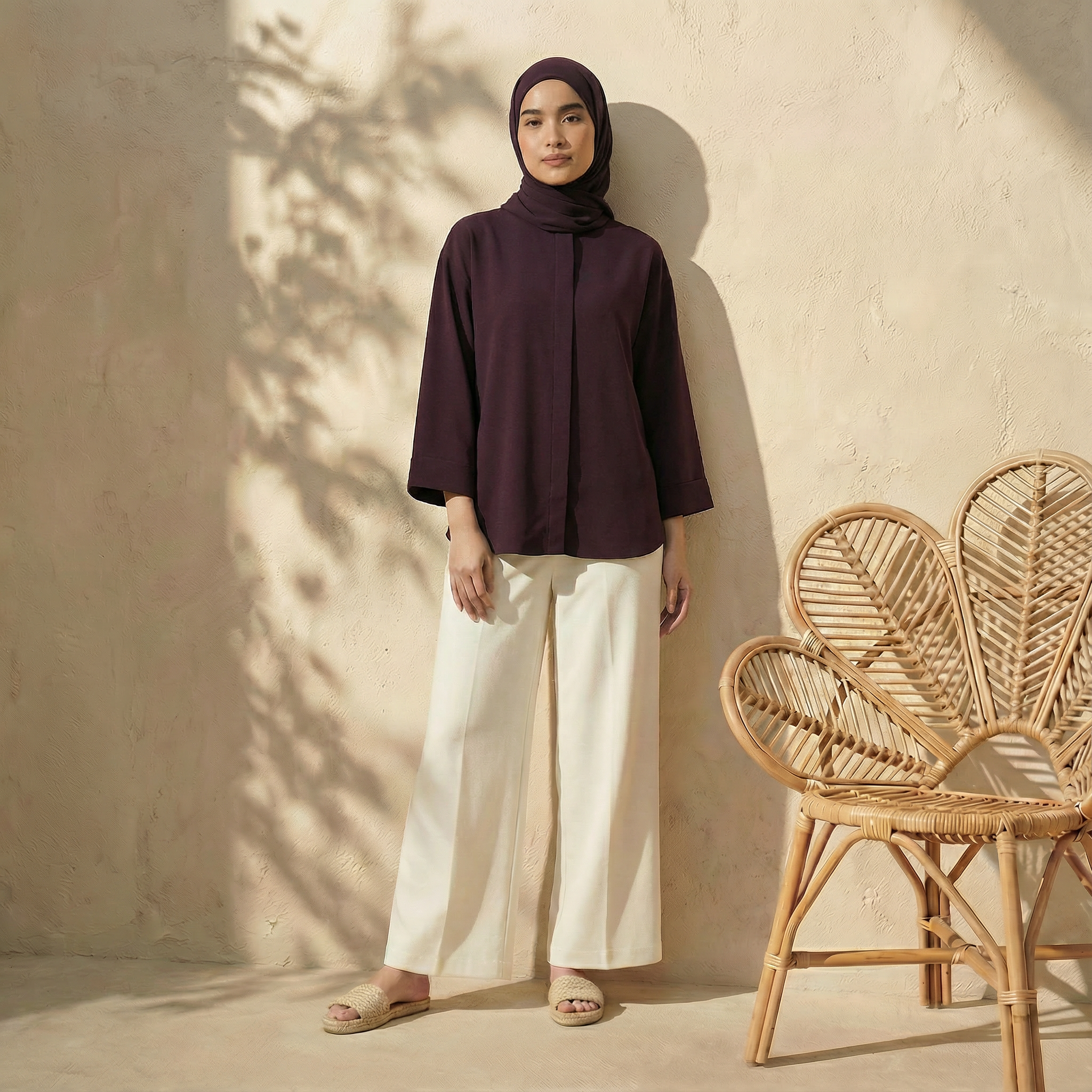 Modest Blouse Wide Sleeves