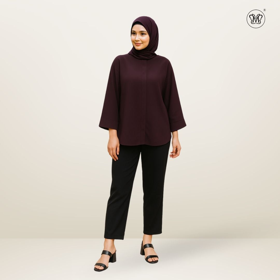 Modest Blouse Wide Sleeves