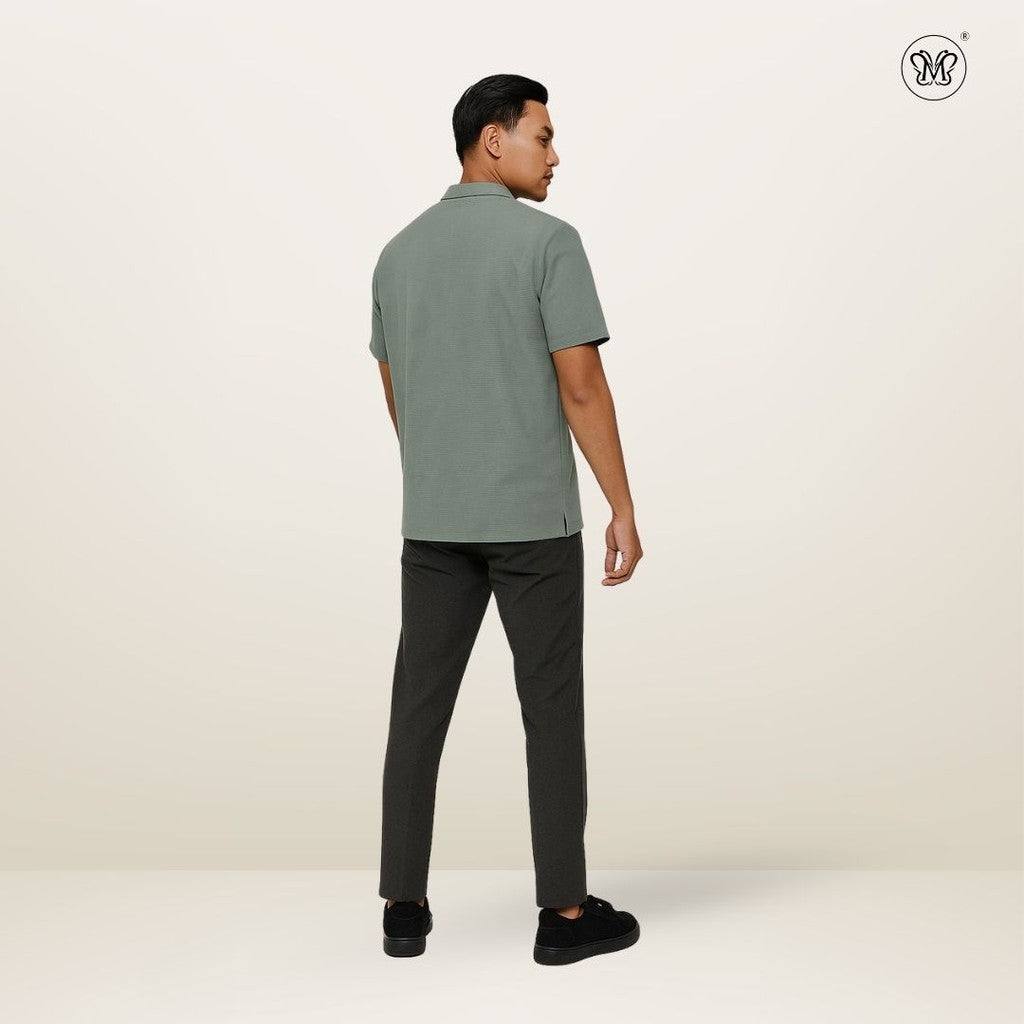 Men's Waffle-Knit Polo Shirts