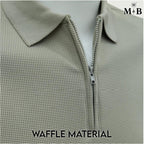 Men's Waffle-Knit Polo Shirts