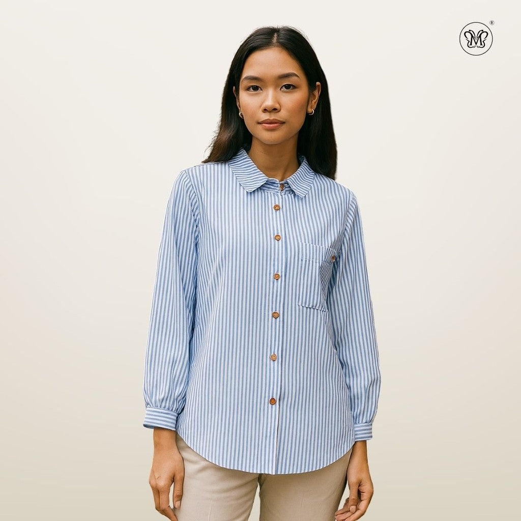 Ladies Shirts Vertical Stripes