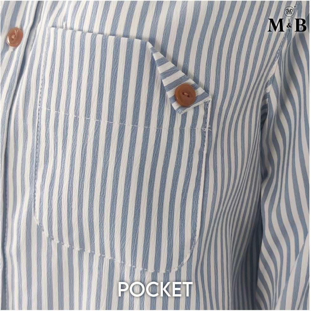 Ladies Shirts Vertical Stripes