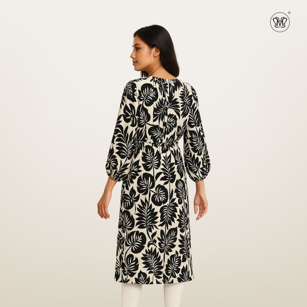 Printed Midi Dress