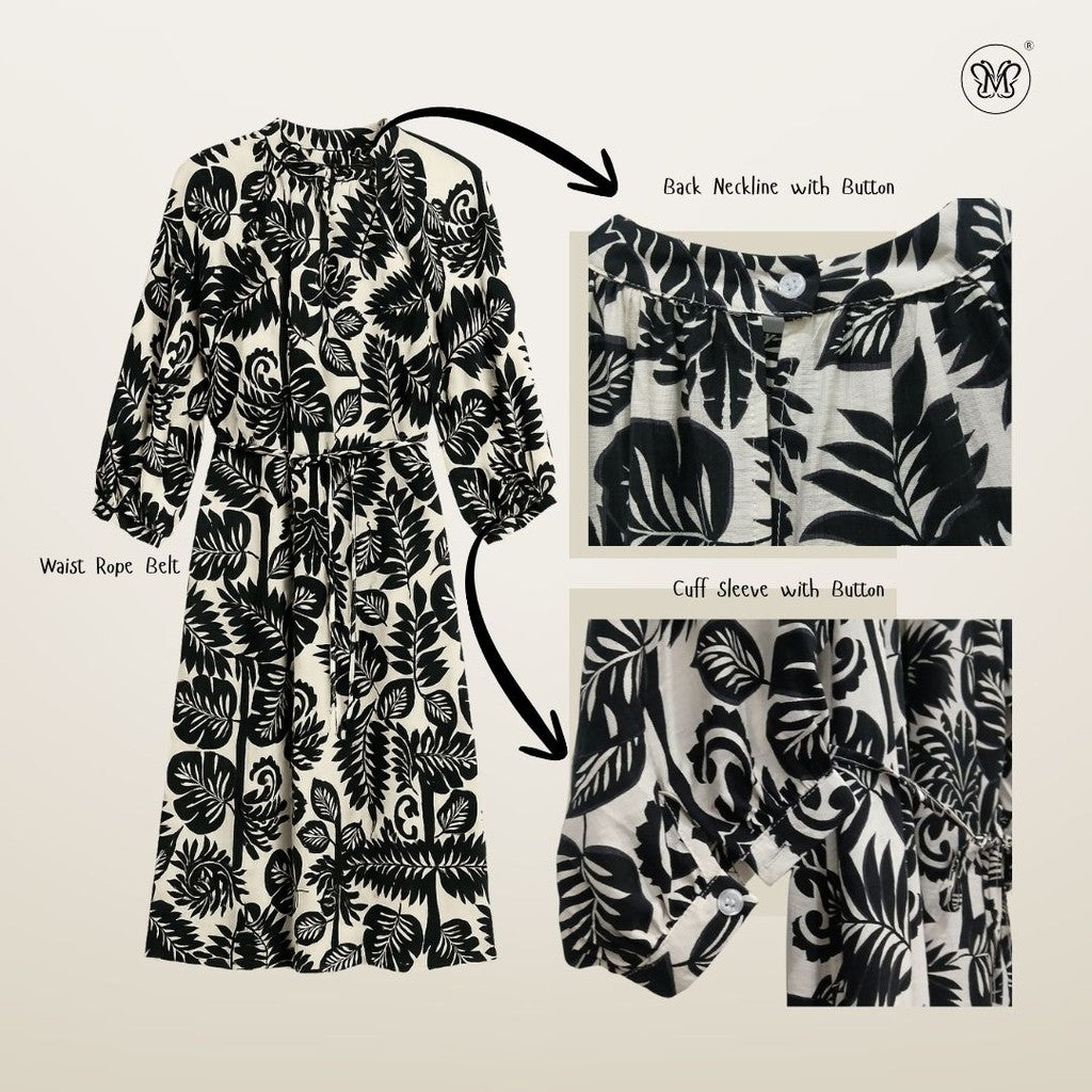 Printed Midi Dress