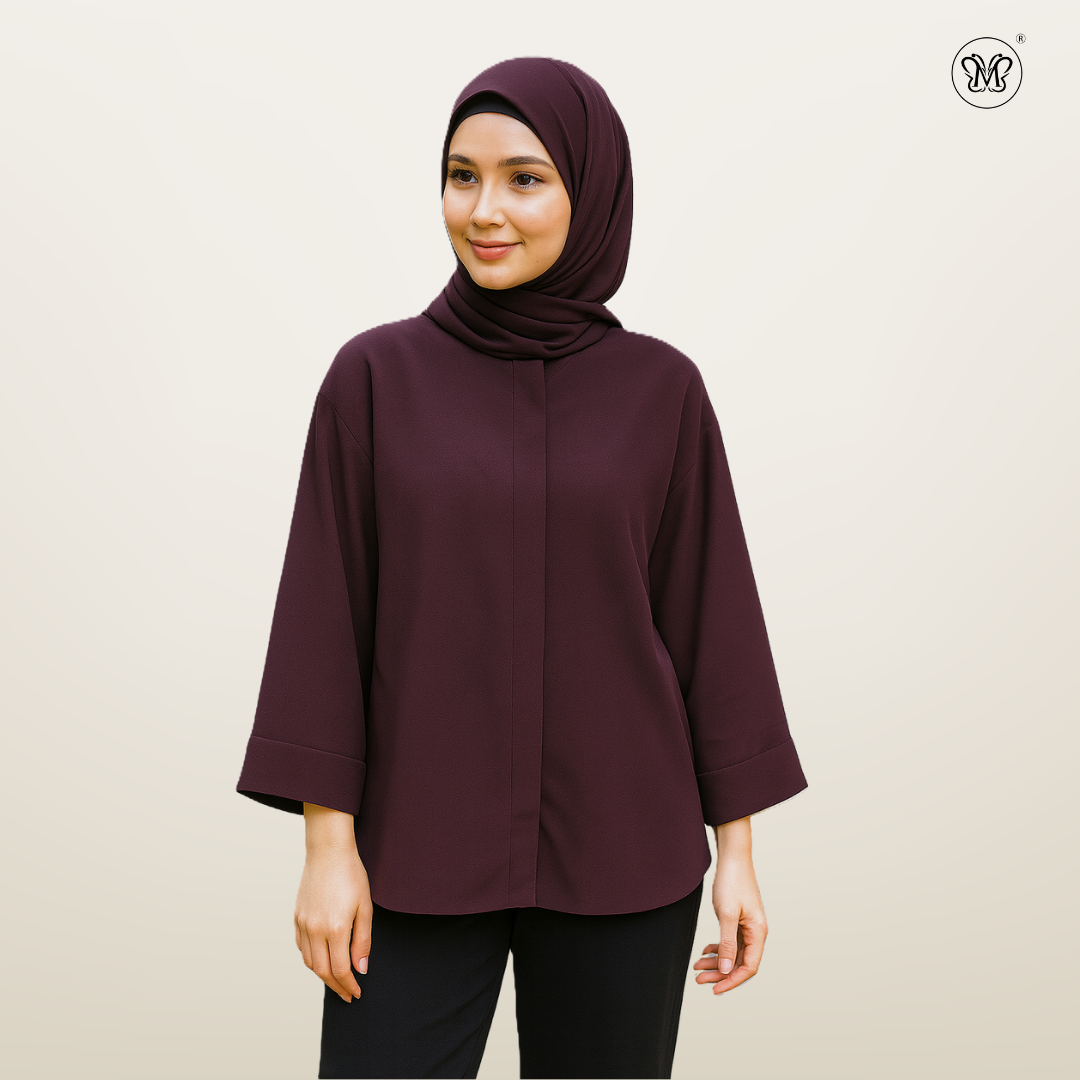 Modest Blouse Wide Sleeves