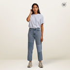 Straight-Leg Patch Jeans