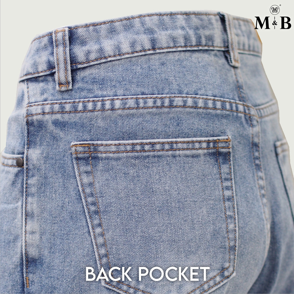Straight-Leg Patch Jeans