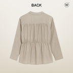 Blouse Plain With Gathered Seam