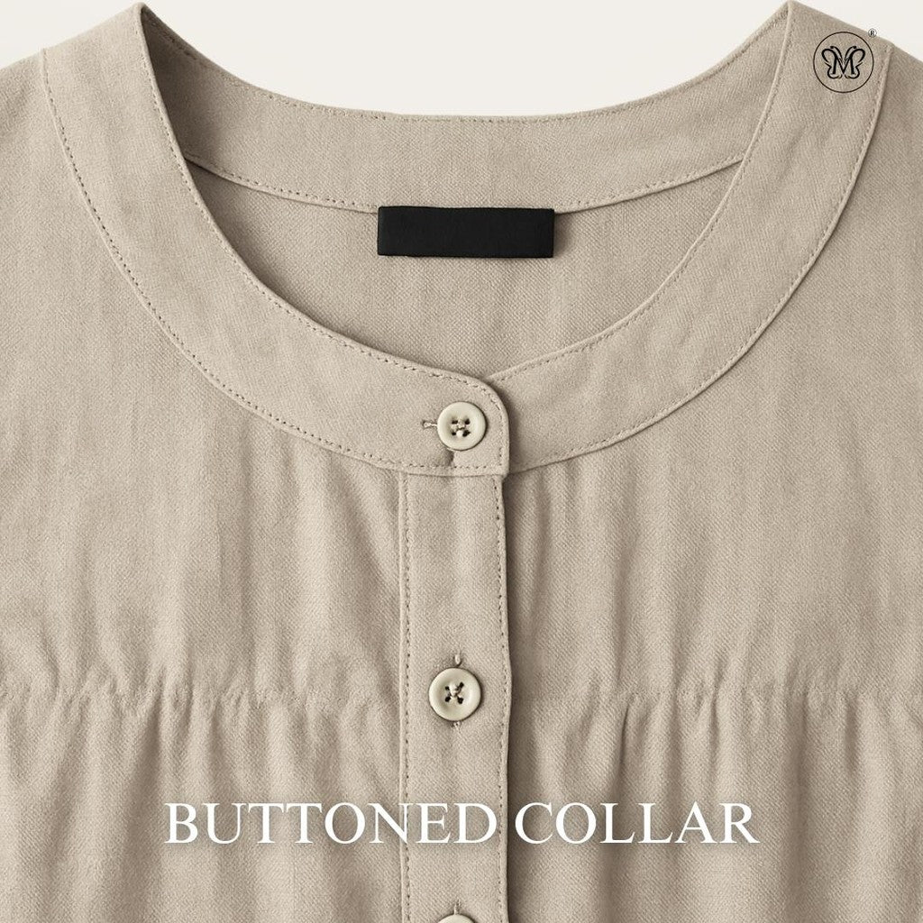 Blouse Plain With Gathered Seam