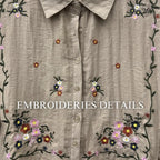 Ladies Blouse Top Floral Embroideries