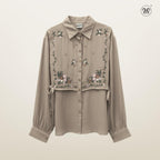 Ladies Blouse Top Floral Embroideries