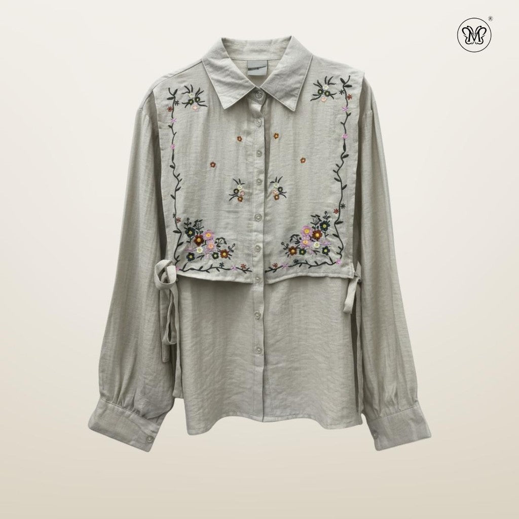 Ladies Blouse Top Floral Embroideries