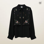 Ladies Blouse Top Floral Embroideries