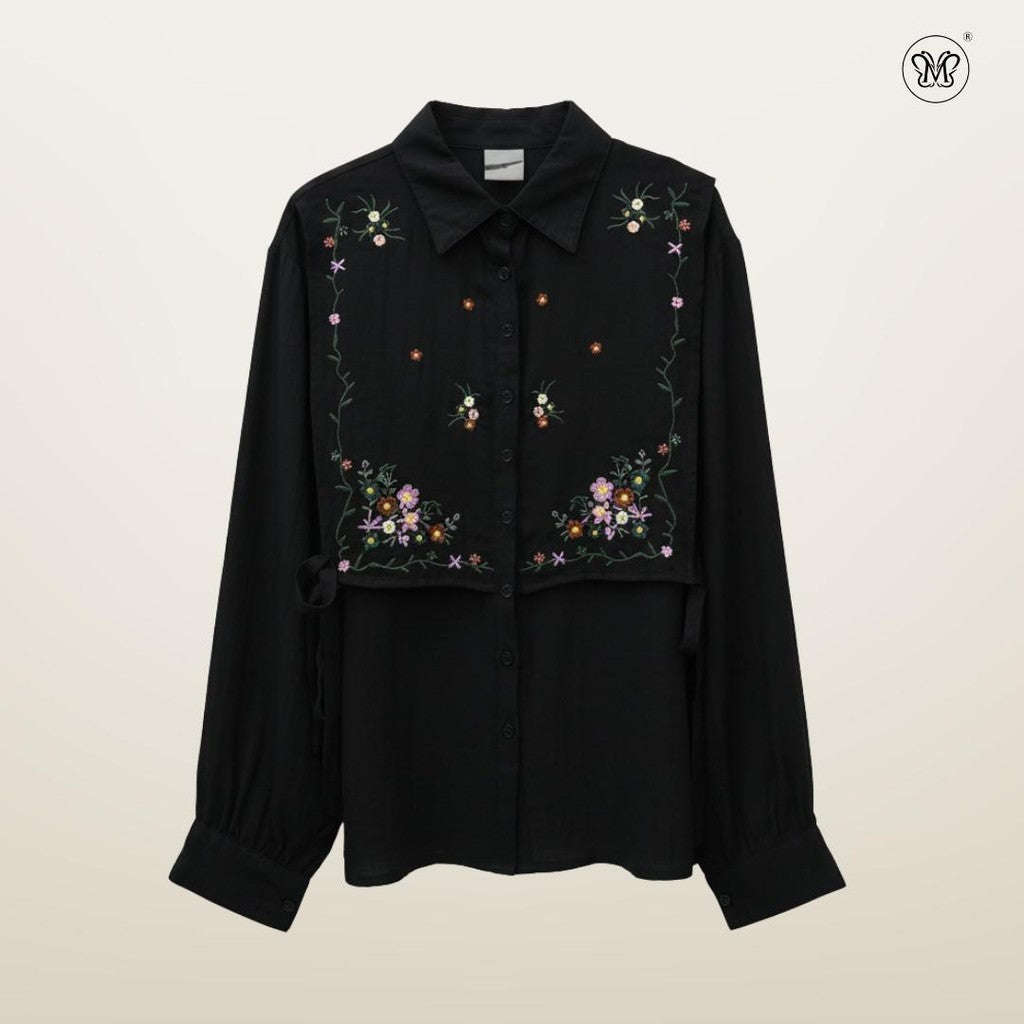 Ladies Blouse Top Floral Embroideries