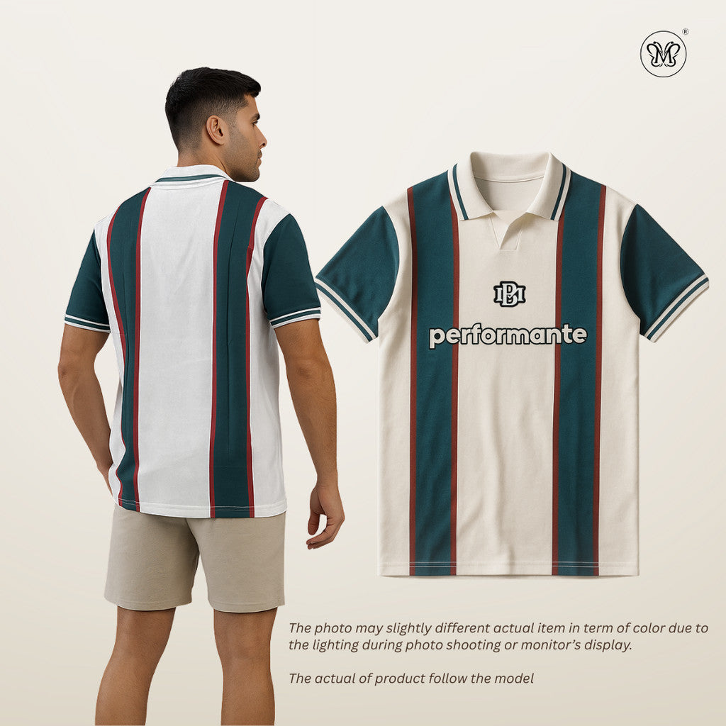 Men’s Striped Polo Shirt– Performante Edition