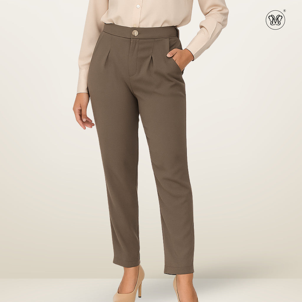 Casual Pants with Front Pleats
