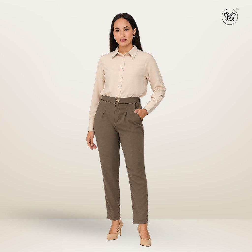 Casual Pants with Front Pleats